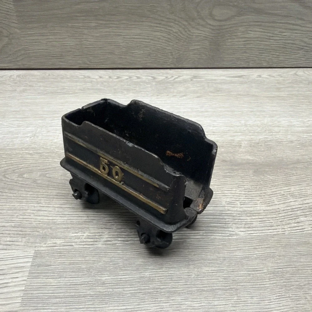 Cast-Iron Toy Train Steam Locomotive Engine & Tender Coal Train Car #50‎ Vintage